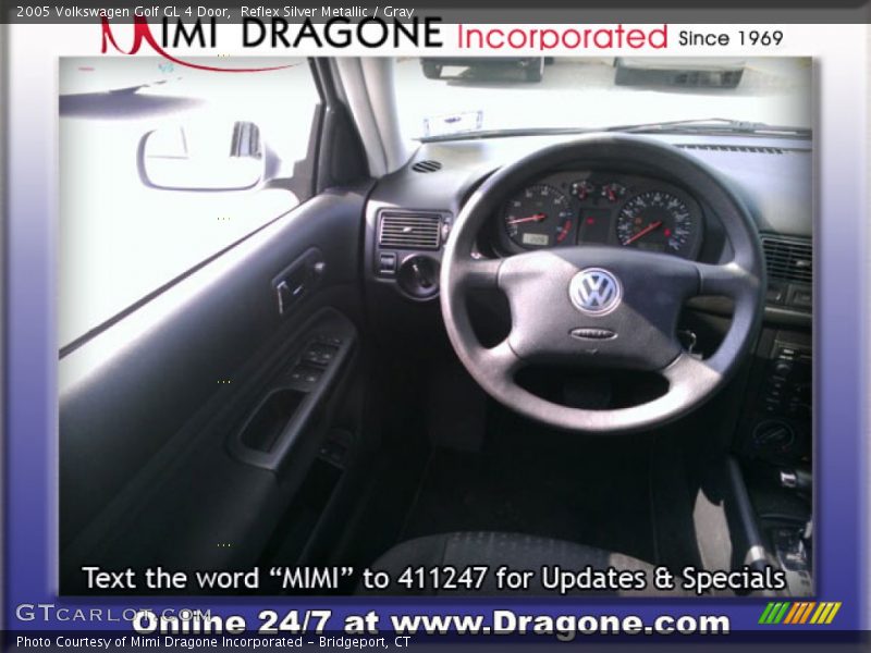 Reflex Silver Metallic / Gray 2005 Volkswagen Golf GL 4 Door