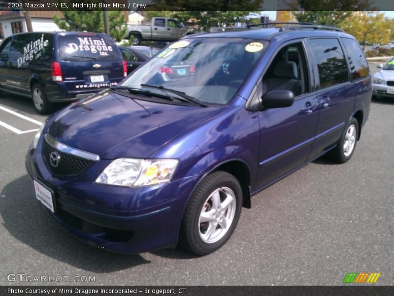 Midnight Blue Mica / Gray 2003 Mazda MPV ES