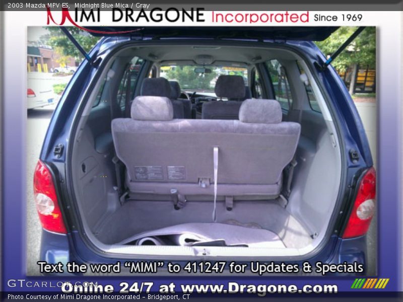 Midnight Blue Mica / Gray 2003 Mazda MPV ES