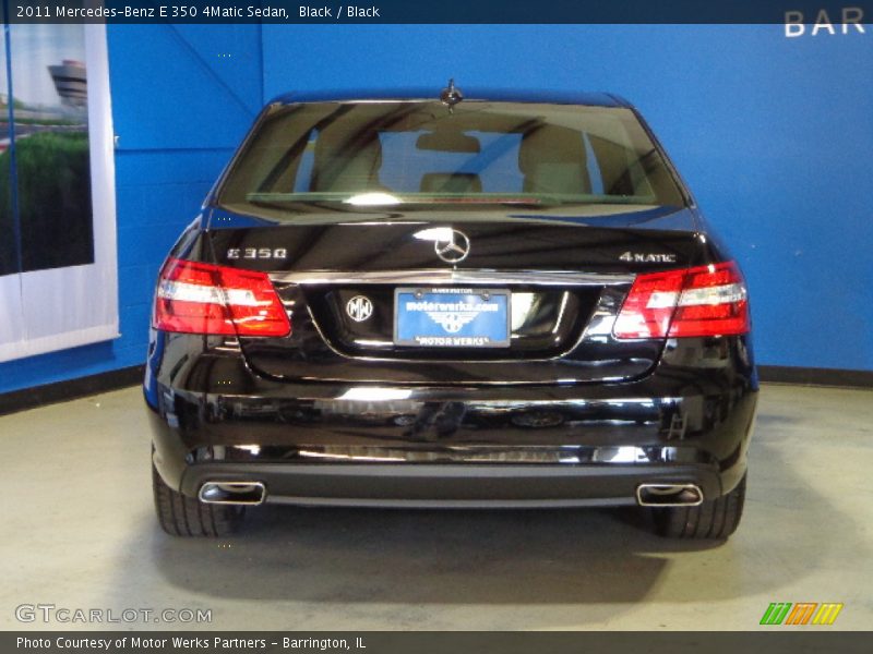 Black / Black 2011 Mercedes-Benz E 350 4Matic Sedan