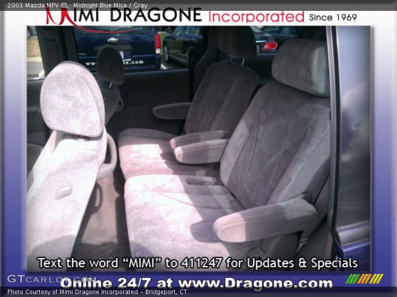 Midnight Blue Mica / Gray 2003 Mazda MPV ES