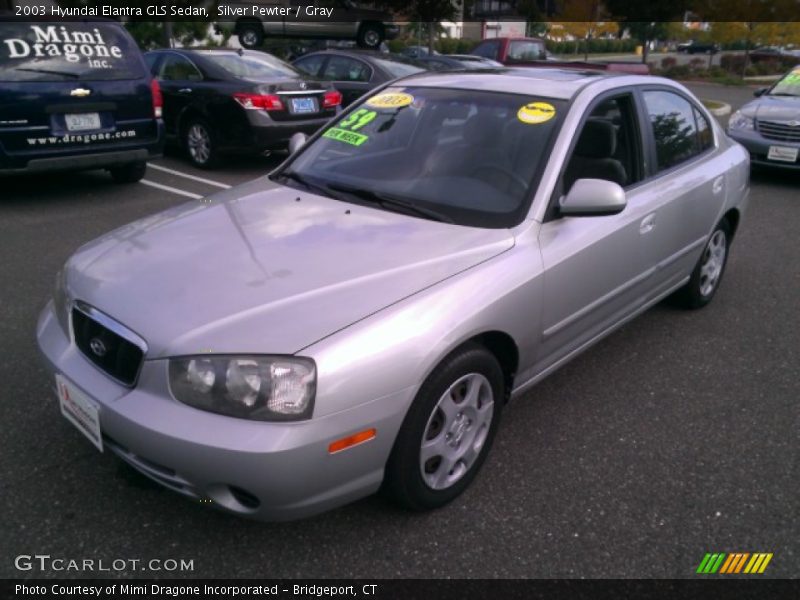 Silver Pewter / Gray 2003 Hyundai Elantra GLS Sedan