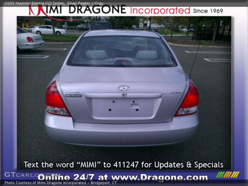 Silver Pewter / Gray 2003 Hyundai Elantra GLS Sedan