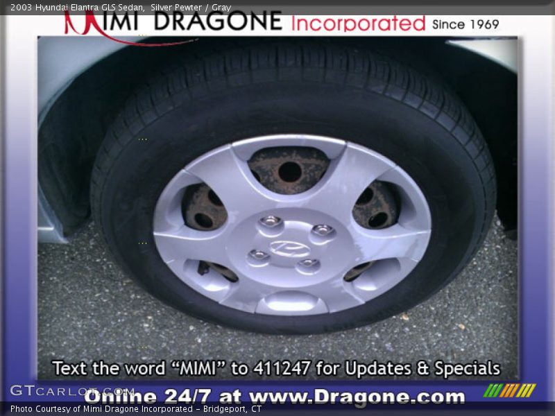 Silver Pewter / Gray 2003 Hyundai Elantra GLS Sedan