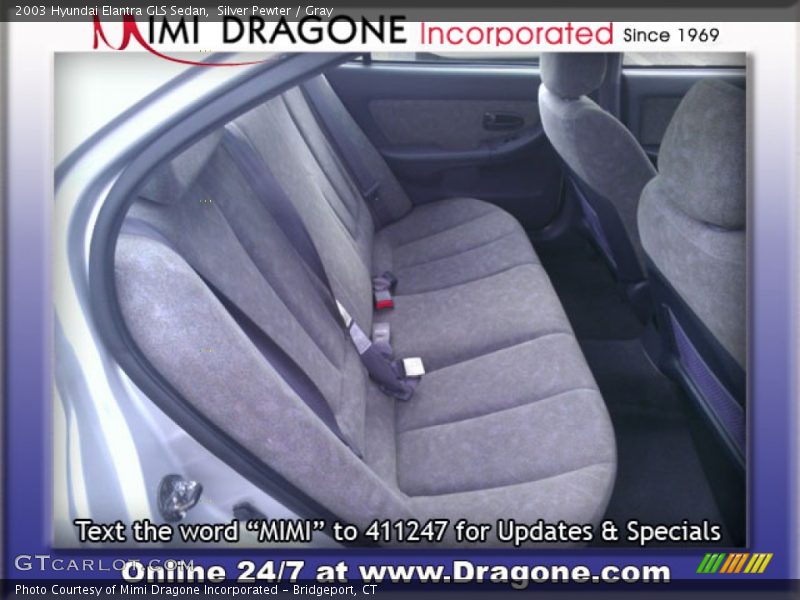 Silver Pewter / Gray 2003 Hyundai Elantra GLS Sedan
