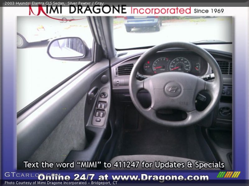 Silver Pewter / Gray 2003 Hyundai Elantra GLS Sedan