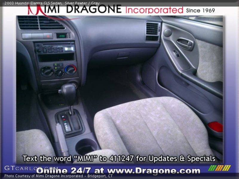 Silver Pewter / Gray 2003 Hyundai Elantra GLS Sedan