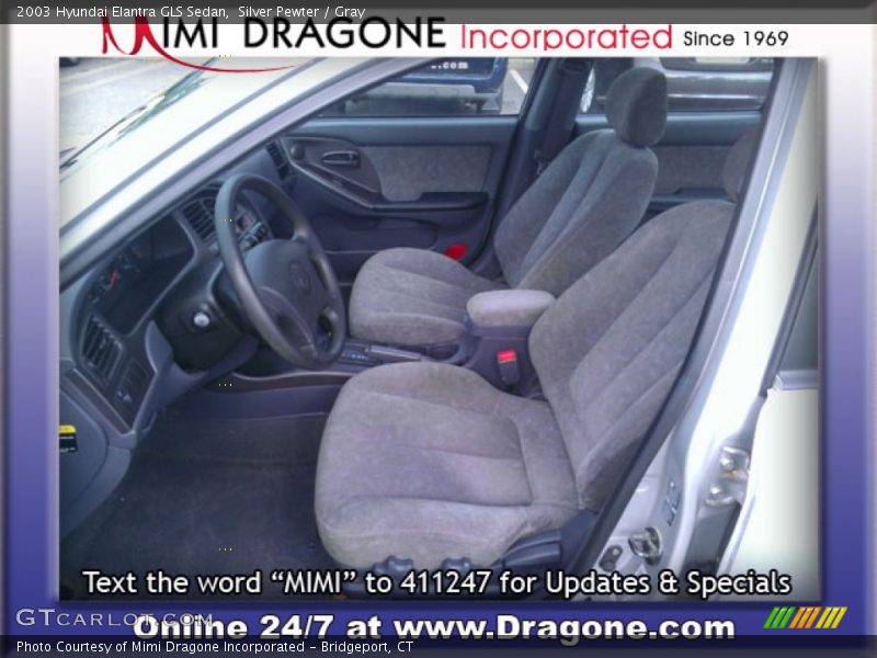 Silver Pewter / Gray 2003 Hyundai Elantra GLS Sedan