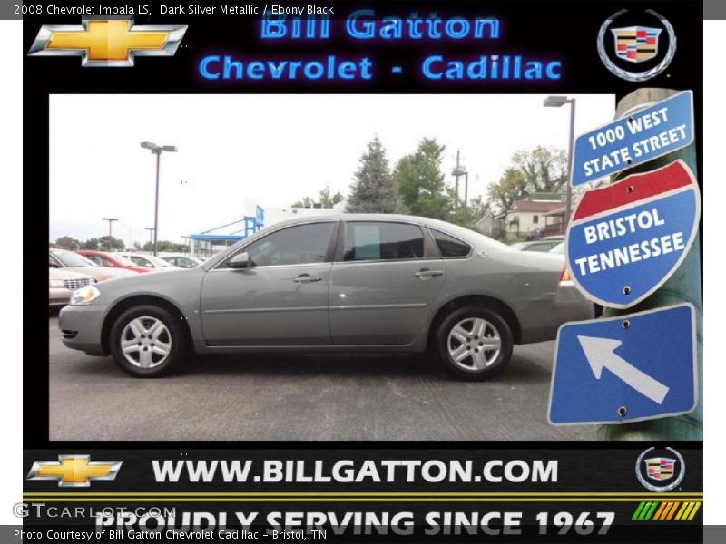 Dark Silver Metallic / Ebony Black 2008 Chevrolet Impala LS