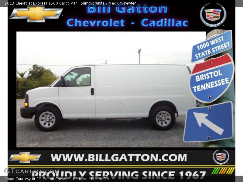Summit White / Medium Pewter 2013 Chevrolet Express 1500 Cargo Van