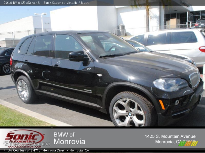 Black Sapphire Metallic / Black 2010 BMW X5 xDrive48i