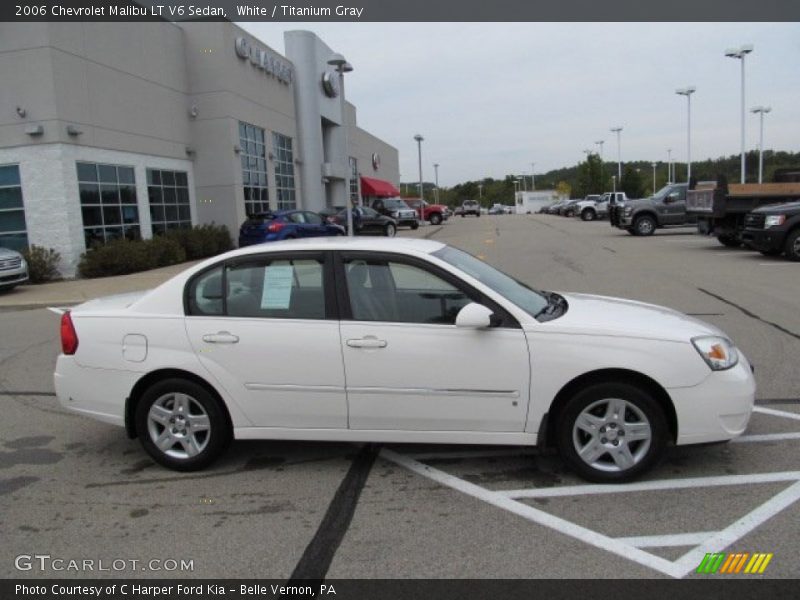 White / Titanium Gray 2006 Chevrolet Malibu LT V6 Sedan