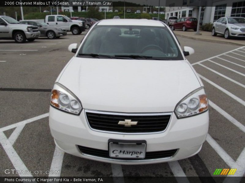 White / Titanium Gray 2006 Chevrolet Malibu LT V6 Sedan