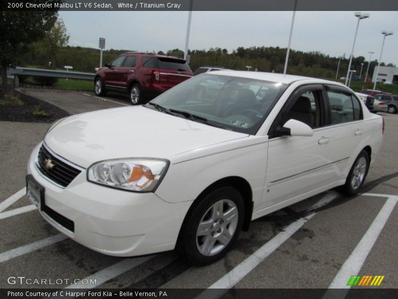 White / Titanium Gray 2006 Chevrolet Malibu LT V6 Sedan