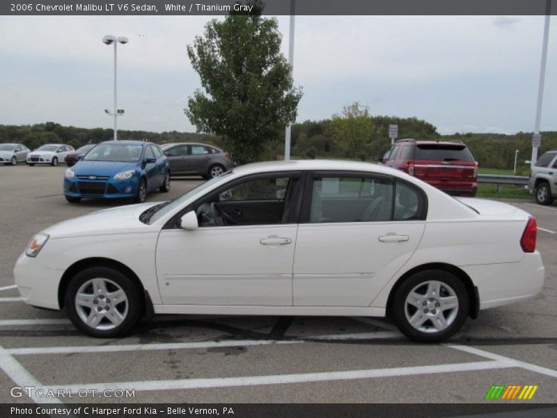 White / Titanium Gray 2006 Chevrolet Malibu LT V6 Sedan
