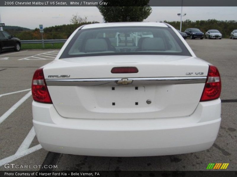 White / Titanium Gray 2006 Chevrolet Malibu LT V6 Sedan
