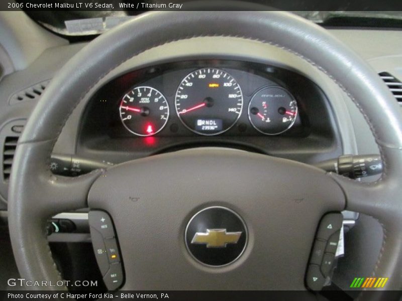 White / Titanium Gray 2006 Chevrolet Malibu LT V6 Sedan