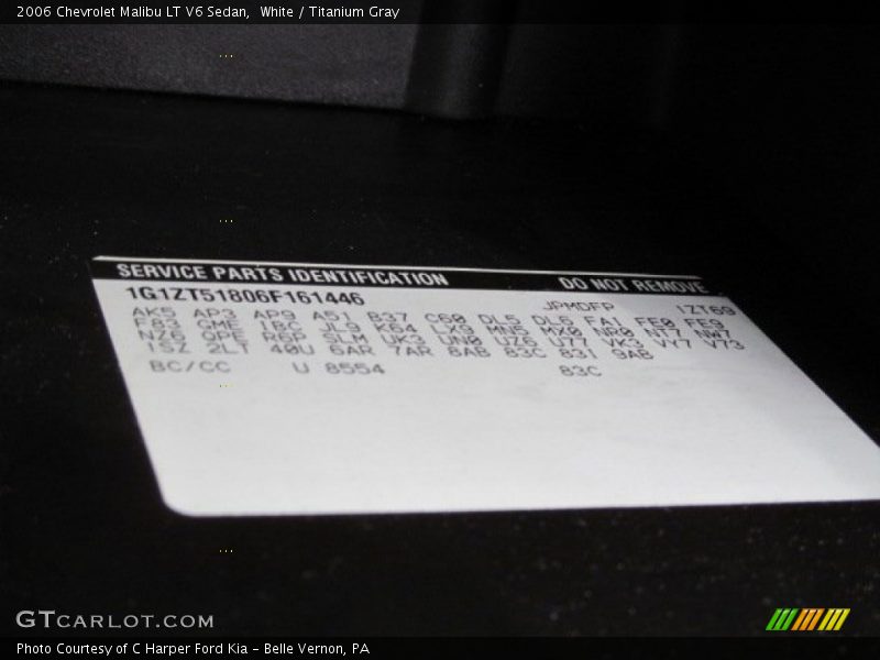 White / Titanium Gray 2006 Chevrolet Malibu LT V6 Sedan