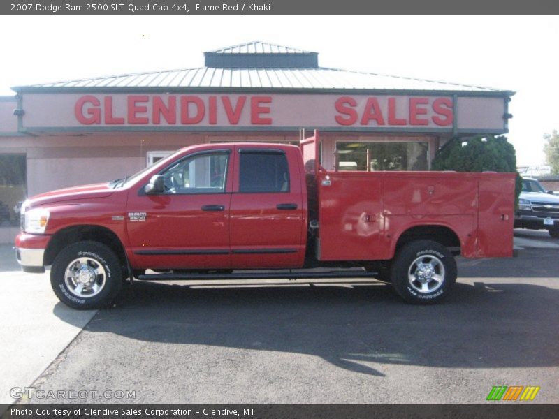 Flame Red / Khaki 2007 Dodge Ram 2500 SLT Quad Cab 4x4