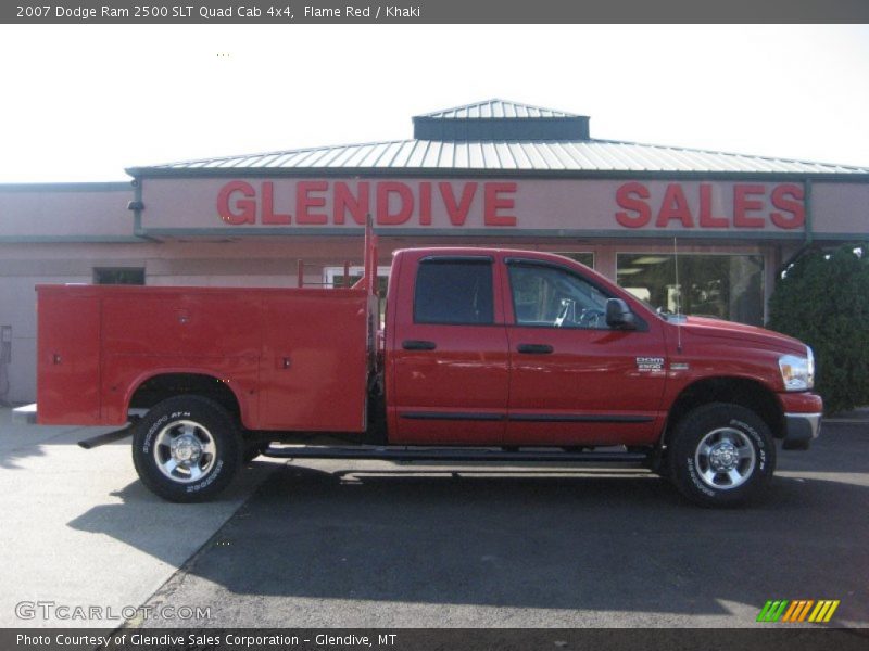 Flame Red / Khaki 2007 Dodge Ram 2500 SLT Quad Cab 4x4