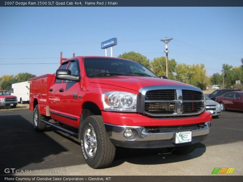 Flame Red / Khaki 2007 Dodge Ram 2500 SLT Quad Cab 4x4