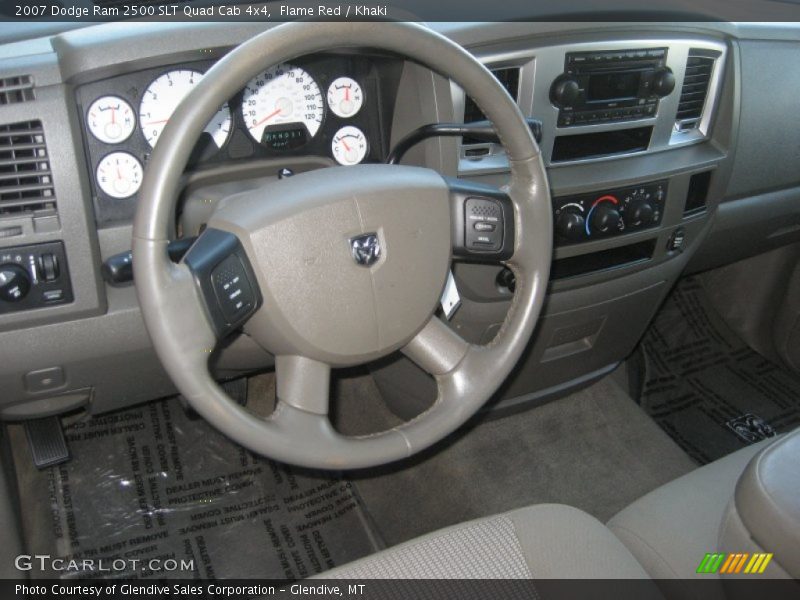 Flame Red / Khaki 2007 Dodge Ram 2500 SLT Quad Cab 4x4