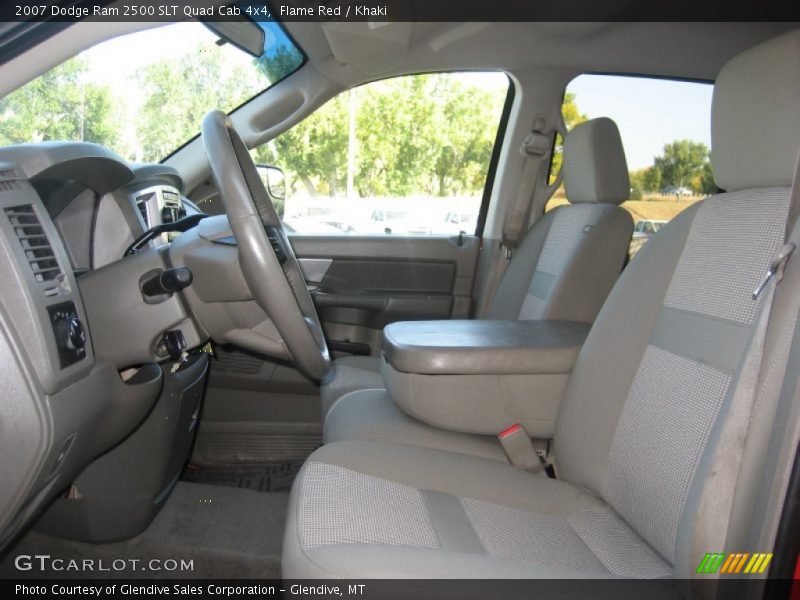 Flame Red / Khaki 2007 Dodge Ram 2500 SLT Quad Cab 4x4
