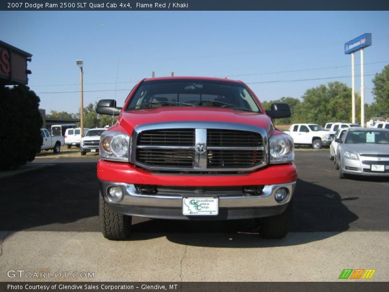 Flame Red / Khaki 2007 Dodge Ram 2500 SLT Quad Cab 4x4