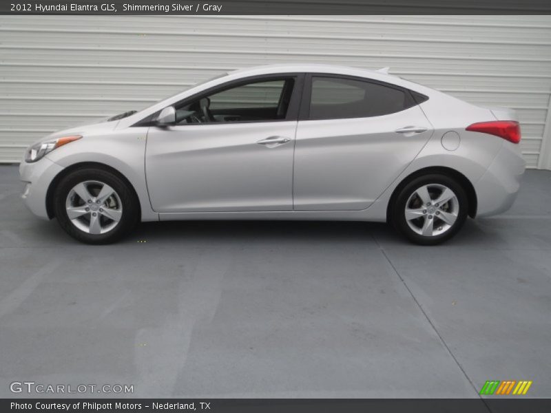 Shimmering Silver / Gray 2012 Hyundai Elantra GLS