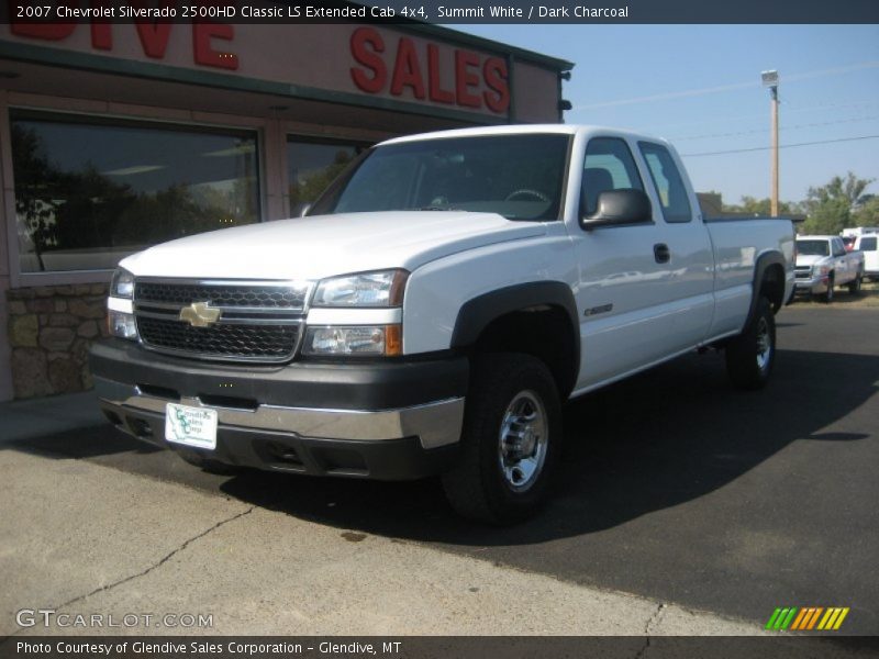 Summit White / Dark Charcoal 2007 Chevrolet Silverado 2500HD Classic LS Extended Cab 4x4