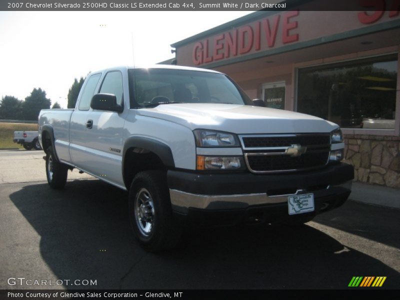 Summit White / Dark Charcoal 2007 Chevrolet Silverado 2500HD Classic LS Extended Cab 4x4