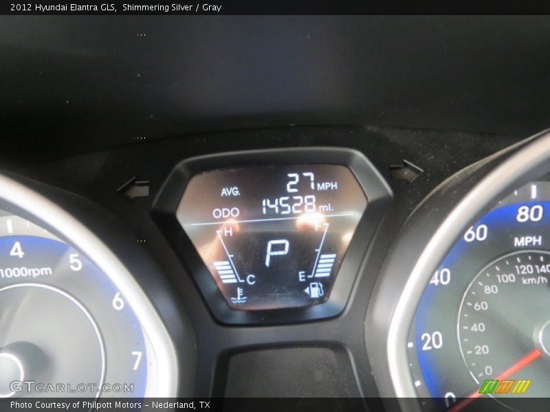 Shimmering Silver / Gray 2012 Hyundai Elantra GLS