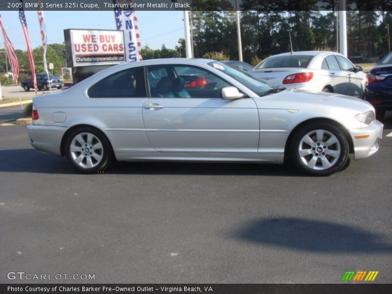 Titanium Silver Metallic / Black 2005 BMW 3 Series 325i Coupe