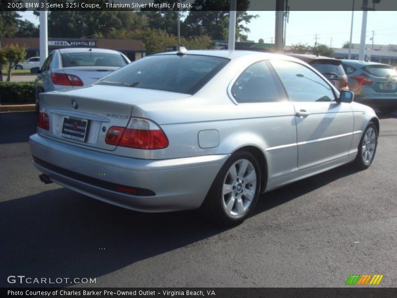 Titanium Silver Metallic / Black 2005 BMW 3 Series 325i Coupe