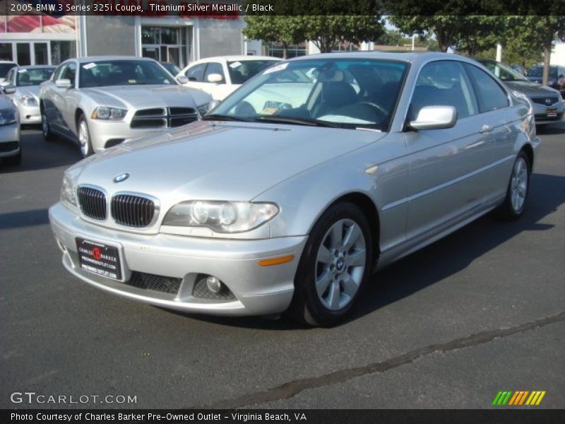 Titanium Silver Metallic / Black 2005 BMW 3 Series 325i Coupe