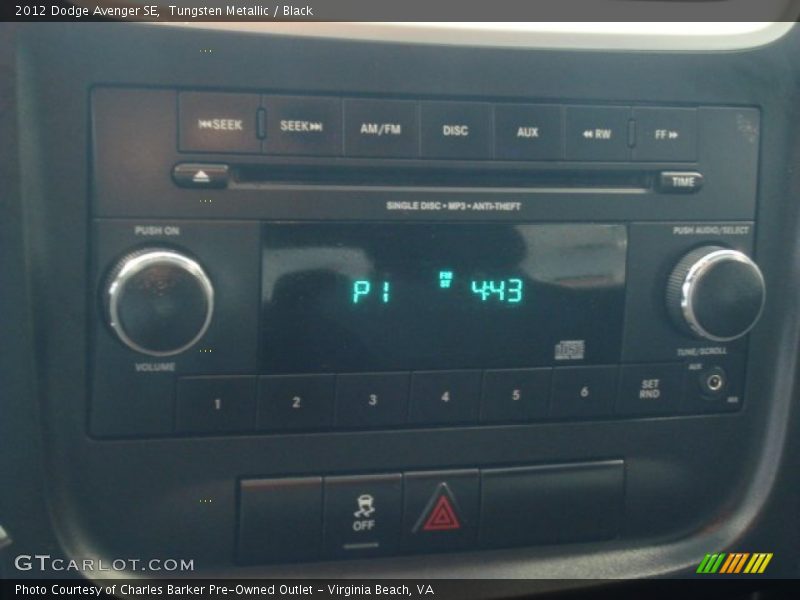 Tungsten Metallic / Black 2012 Dodge Avenger SE