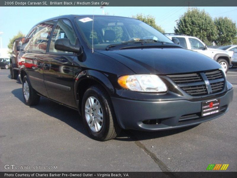 Brilliant Black / Medium Slate Gray 2006 Dodge Caravan SE