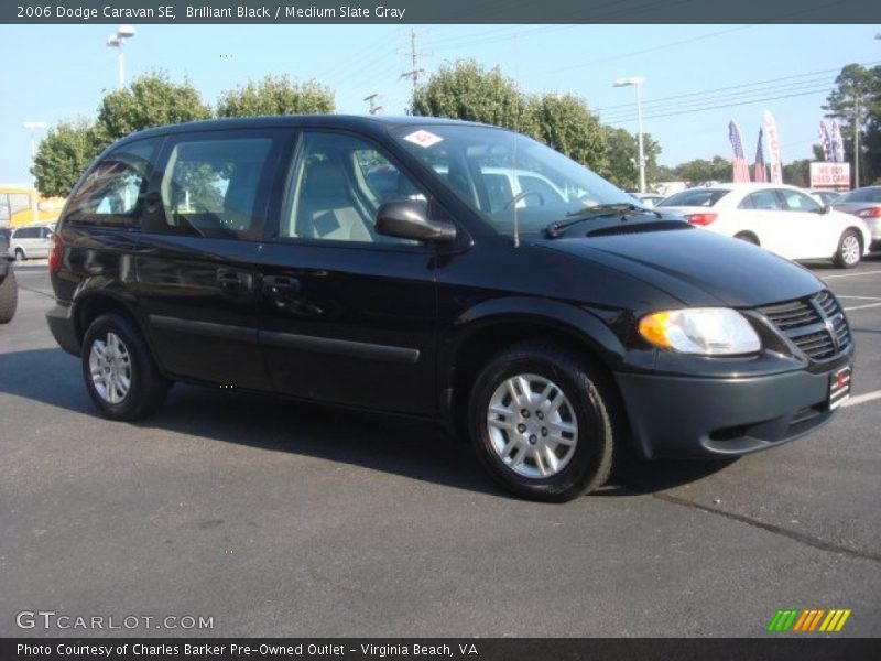 Brilliant Black / Medium Slate Gray 2006 Dodge Caravan SE
