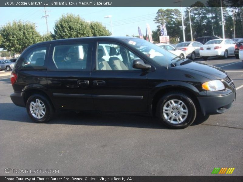 Brilliant Black / Medium Slate Gray 2006 Dodge Caravan SE