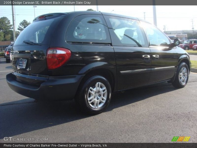 Brilliant Black / Medium Slate Gray 2006 Dodge Caravan SE