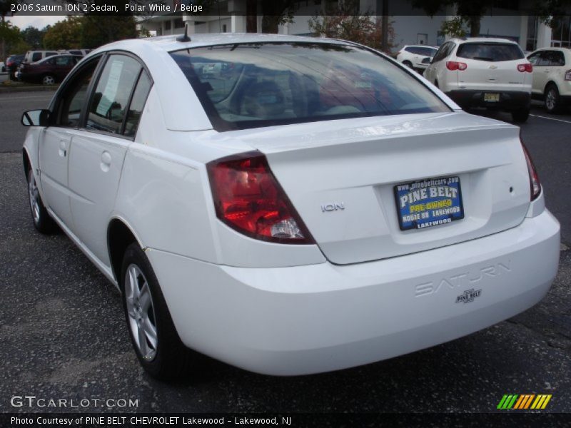 Polar White / Beige 2006 Saturn ION 2 Sedan
