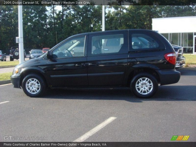 Brilliant Black / Medium Slate Gray 2006 Dodge Caravan SE