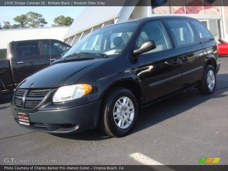 Brilliant Black / Medium Slate Gray 2006 Dodge Caravan SE