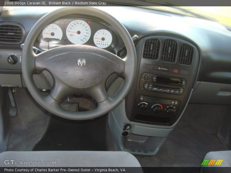 Brilliant Black / Medium Slate Gray 2006 Dodge Caravan SE