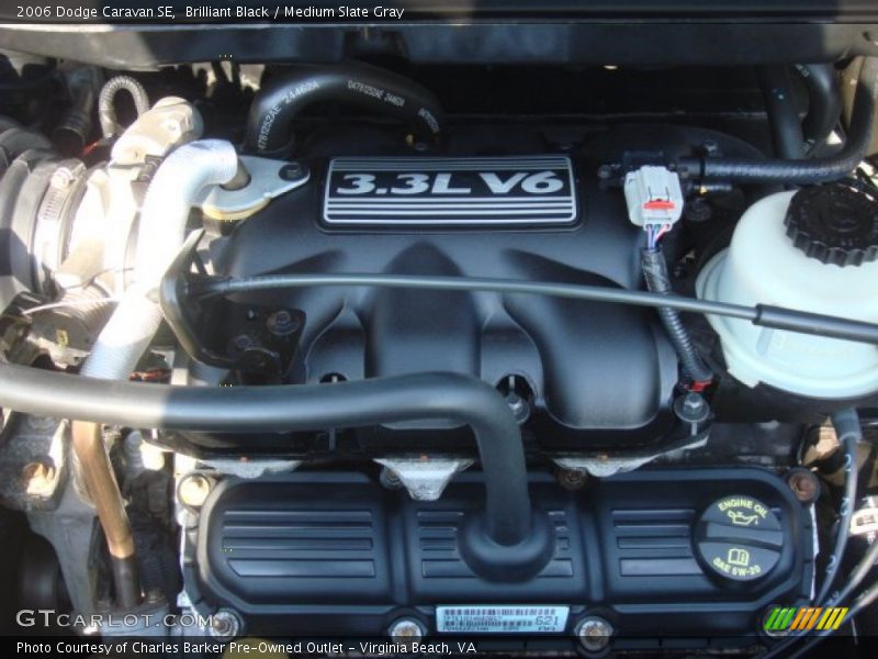 Brilliant Black / Medium Slate Gray 2006 Dodge Caravan SE