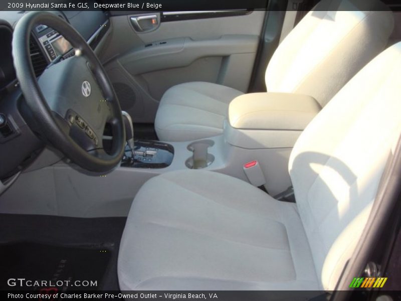 Deepwater Blue / Beige 2009 Hyundai Santa Fe GLS
