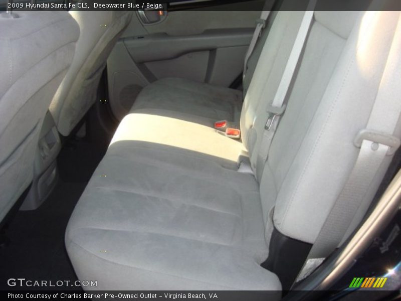 Deepwater Blue / Beige 2009 Hyundai Santa Fe GLS