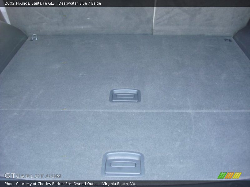 Deepwater Blue / Beige 2009 Hyundai Santa Fe GLS