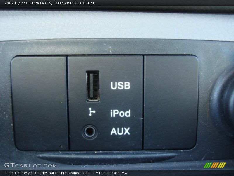 Deepwater Blue / Beige 2009 Hyundai Santa Fe GLS