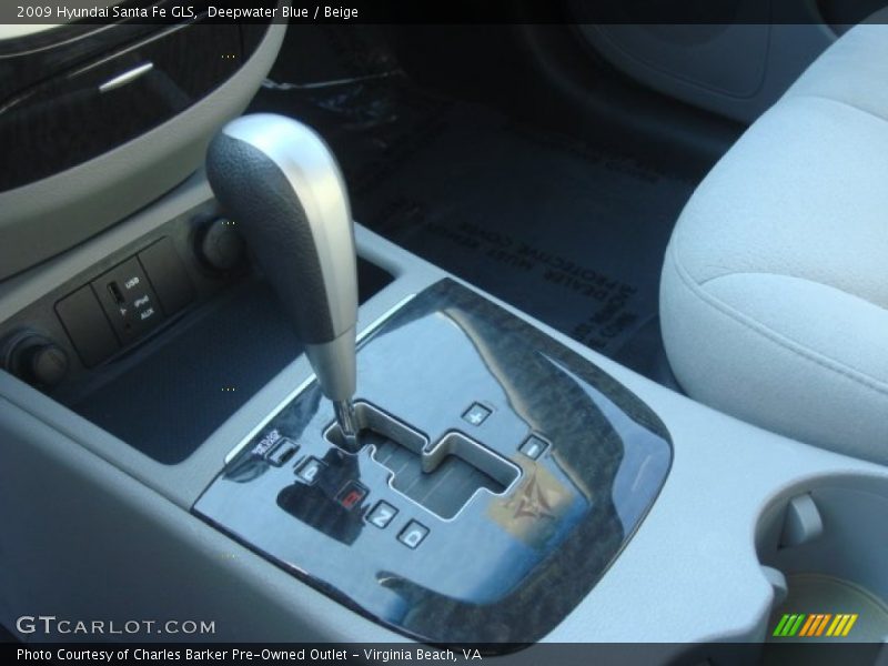 Deepwater Blue / Beige 2009 Hyundai Santa Fe GLS